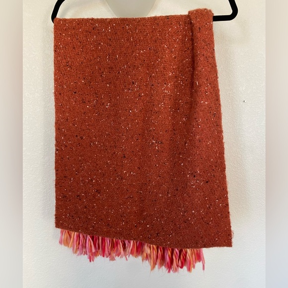 Anthropologie - Super Soft Orange Blanket Scarf NWT - Picture 7 of 9